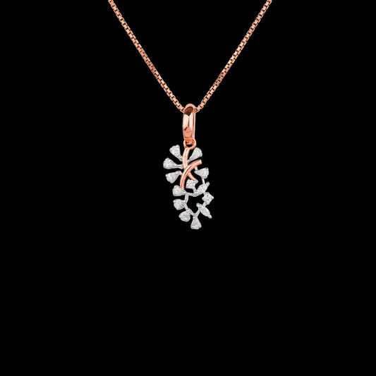 18K Two Tone Gold Diamond Pendant - 0.27ct VVS-EF