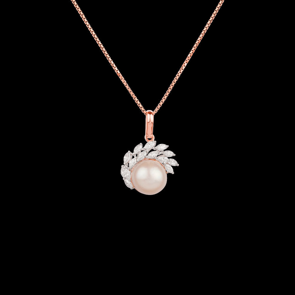 18K Two Tone Gold Diamond Pendant - 0.58ct VVS-EF with Colour Stones