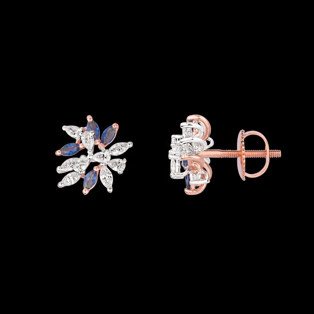 18K Two Tone Gold Diamond Jewellery - 0.69ct VVS-EF with Colour Stones