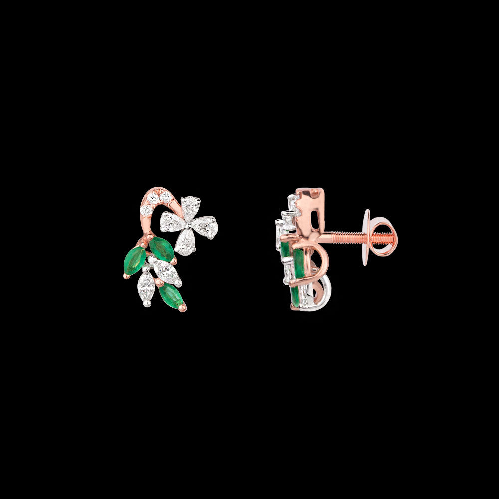 18K Two Tone Gold Diamond Jewellery - 0.385ct VVS-EF with Colour Stones