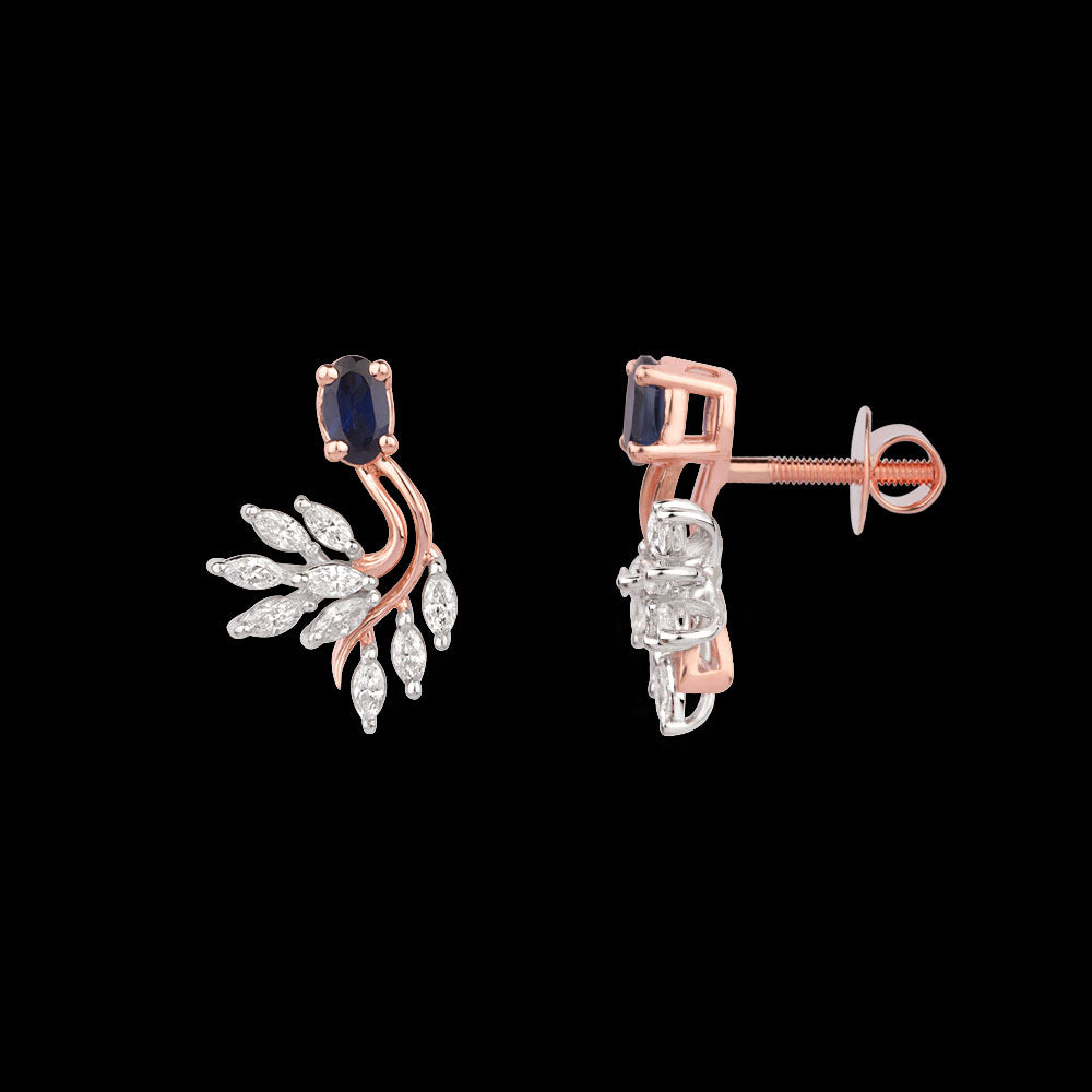18K Two Tone Gold Diamond Jewellery - 0.84ct VVS-EF with Colour Stones