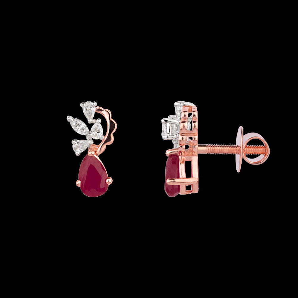 18K Two Tone Gold Diamond Jewellery - 0.29ct VVS-EF with Colour Stones