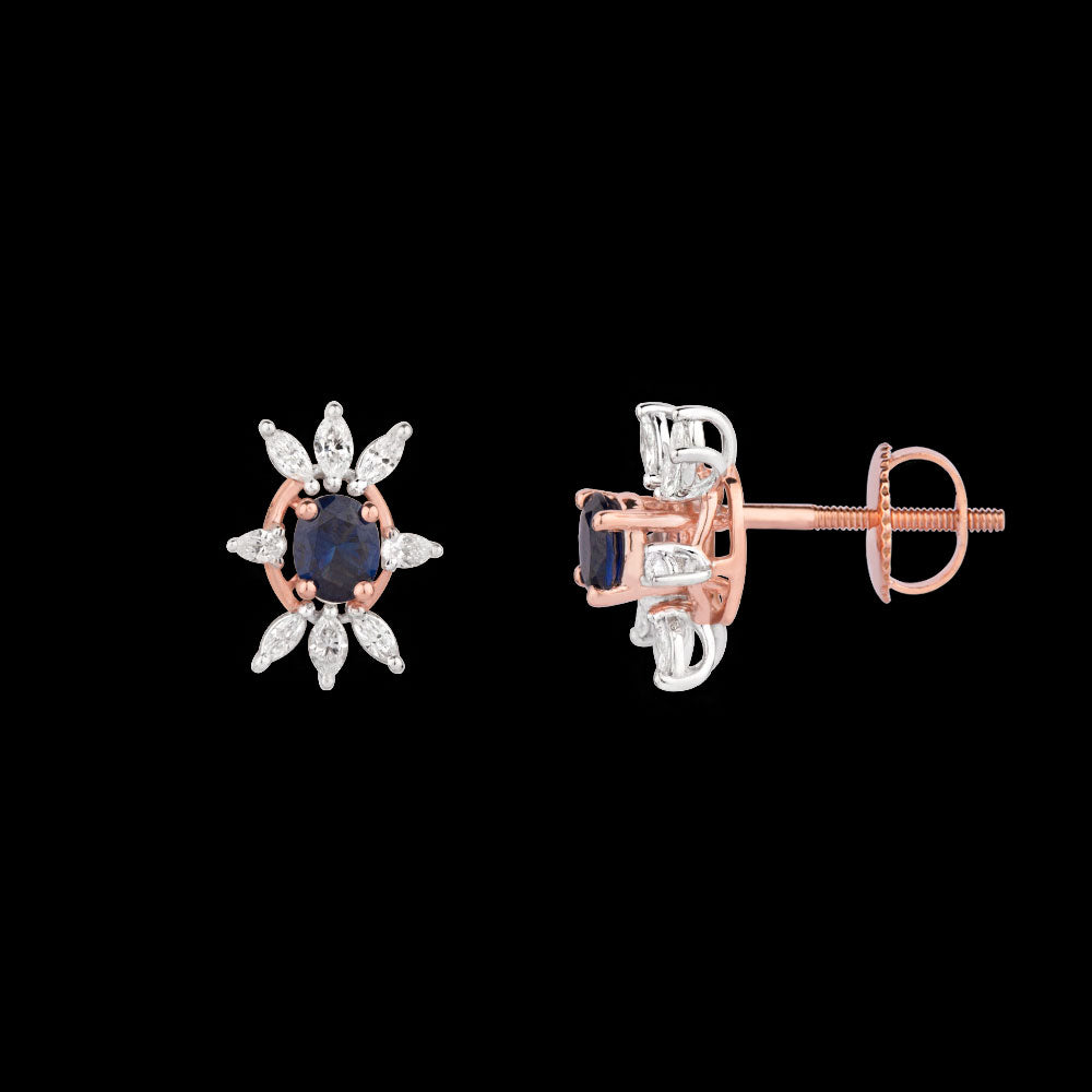 18K Two Tone Gold Diamond Jewellery - 0.65ct VVS-EF with Colour Stones