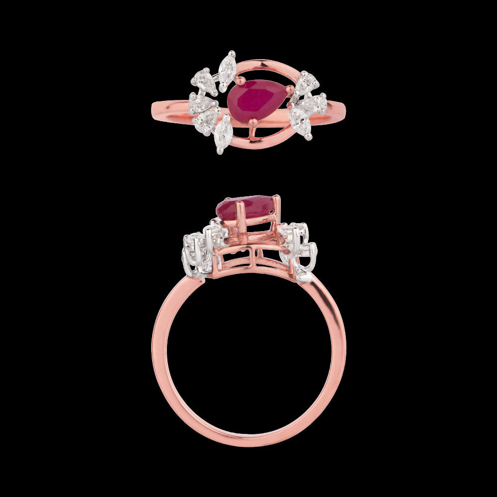 18K Two Tone Gold Diamond Jewellery - 0.31ct VVS-EF with Colour Stones