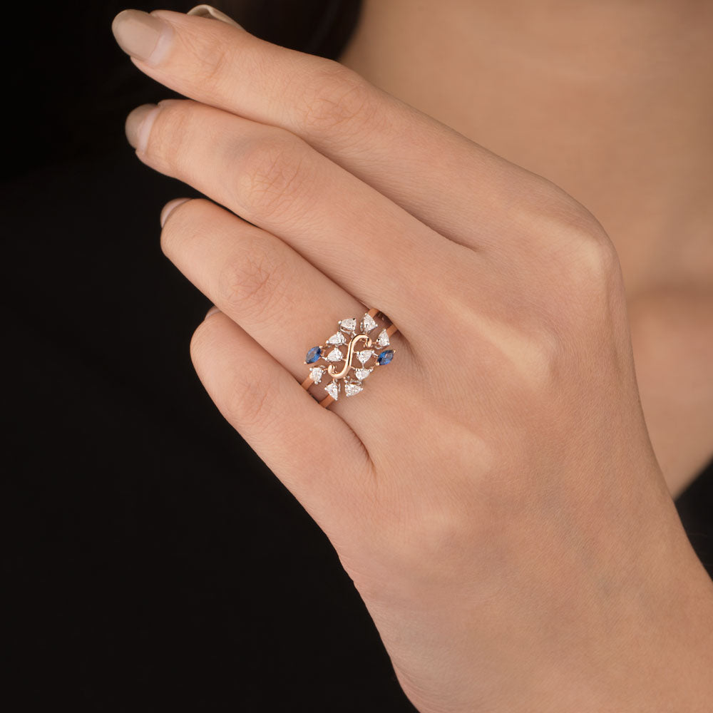18K Two Tone Gold Diamond Jewellery - 0.29ct VVS-VS-EF with Colour Stones