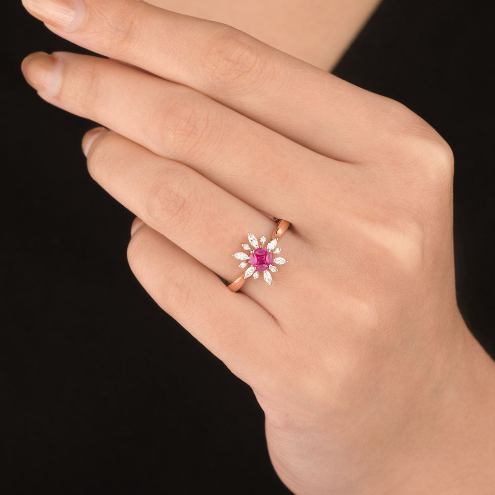 18K Two Tone Gold Diamond Jewellery - 0.25ct VVS-EF with Colour Stones