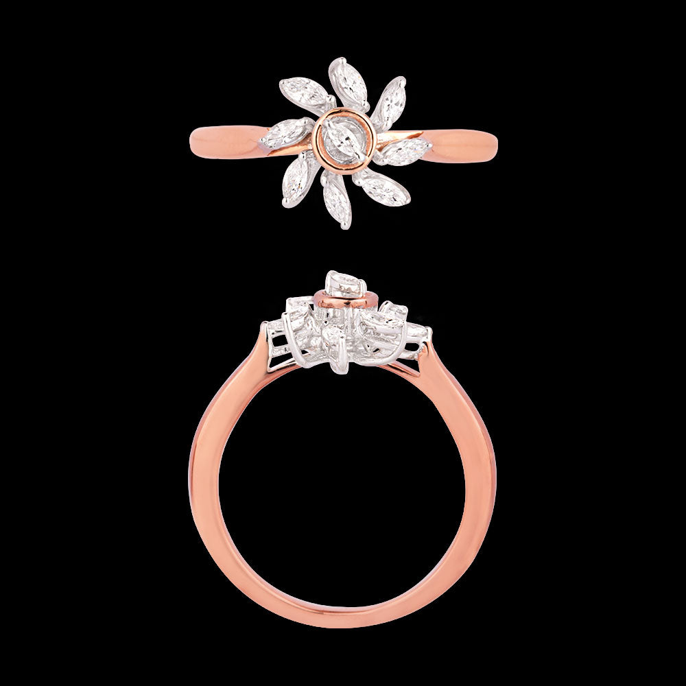 18K Two Tone Gold Diamond Jewellery - 0.21ct VVS-VS-EF