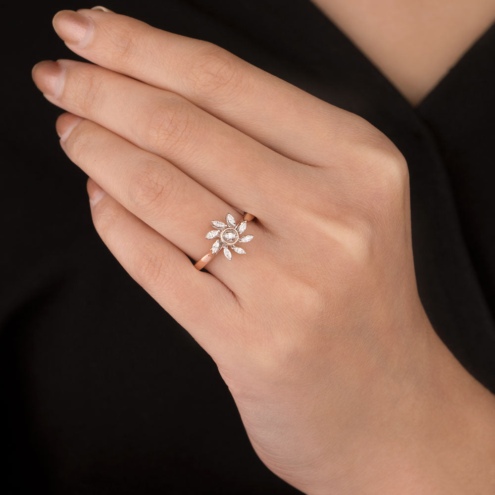 18K Two Tone Gold Diamond Jewellery - 0.21ct VVS-VS-EF