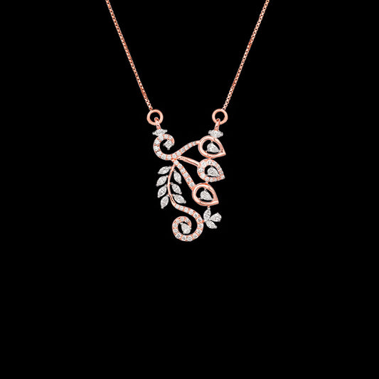 18K Two Tone Gold Diamond Pendant - 0.923ct VVS-VS-EF
