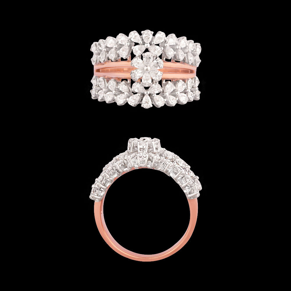 18K Two Tone Gold Diamond Ring - 1.29ct VVS-EF