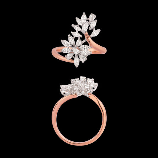 18K Two Tone Gold Diamond Ring - 0.775ct VVS-EF