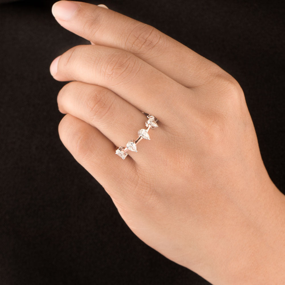 18K Two Tone Gold Diamond Ring - 0.75ct VVS-VS-IJ