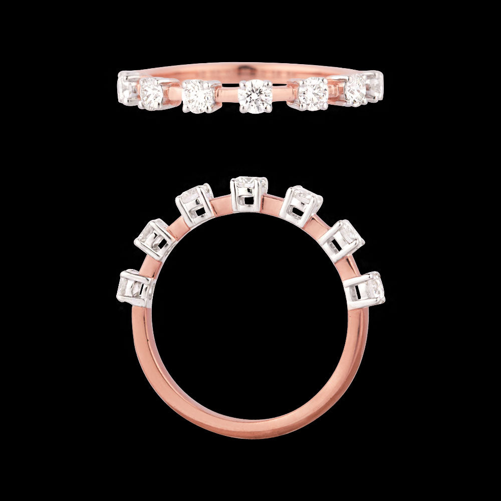 18K Two Tone Gold Diamond Ring - 0.544ct VVS-VS-HI