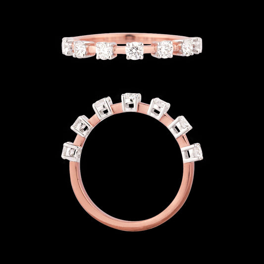 18K Two Tone Gold Diamond Ring - 0.544ct VVS-VS-HI
