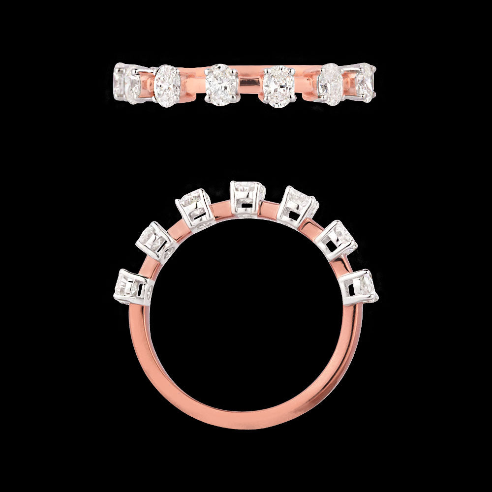 18K Two Tone Gold Diamond Ring - 0.675ct VVS-VS-HI