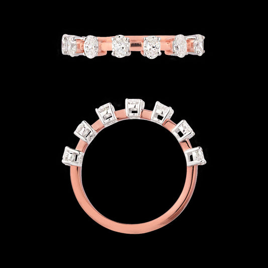 18K Two Tone Gold Diamond Ring - 0.675ct VVS-VS-HI