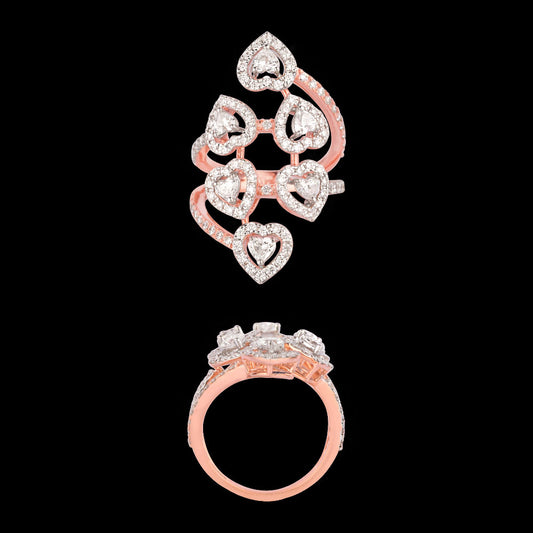 18K Two Tone Gold Diamond Ring - 1.87ct VVS-EF
