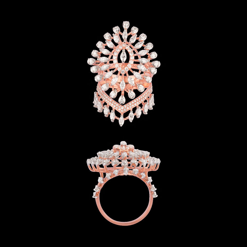 18K Two Tone Gold Diamond Ring - 1.715ct VVS-EF