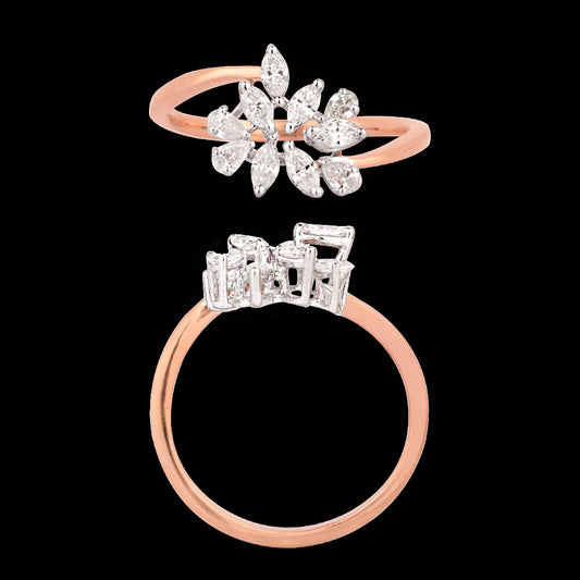 18K Two Tone Gold Diamond Ring - 0.433ct VVS-EF