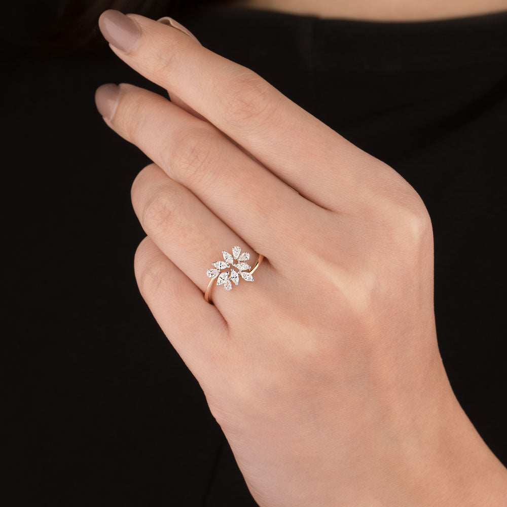 18K Two Tone Gold Diamond Ring - 0.433ct VVS-EF