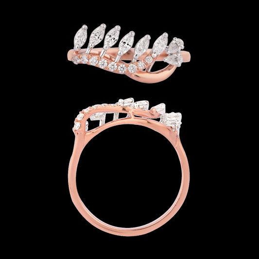 18K Two Tone Gold Diamond Ring - 0.397ct VVS-EF