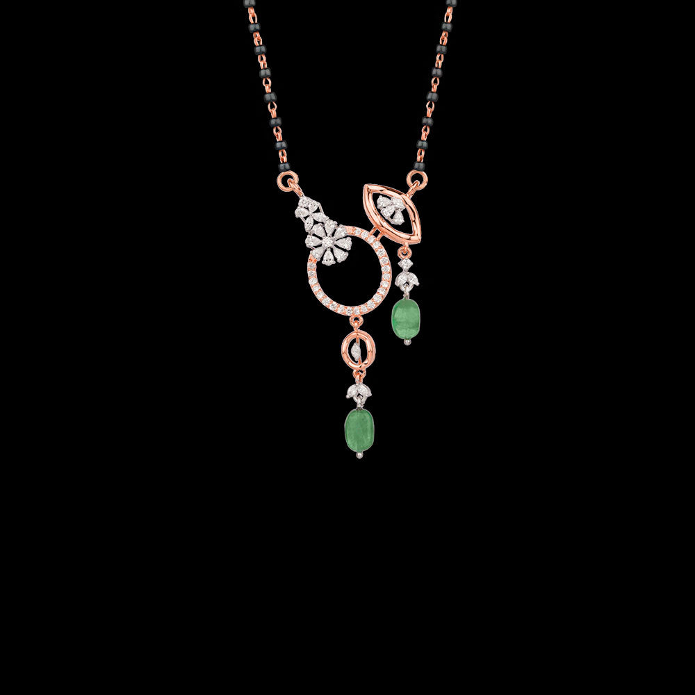 18K Two Tone Gold Diamond Tanmaniya - 1.064ct VVS-EF with Colour Stones