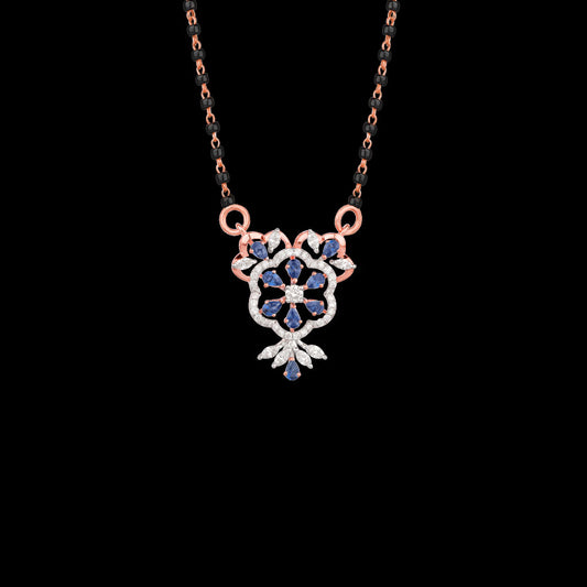 18K Two Tone Gold Diamond Tanmaniya - 0.51ct VVS-EF with Colour Stones