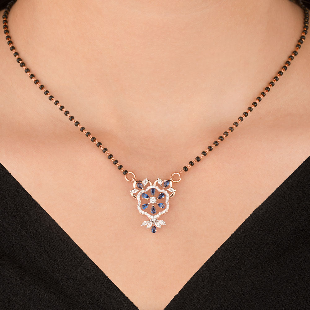 18K Two Tone Gold Diamond Tanmaniya - 0.51ct VVS-EF with Colour Stones