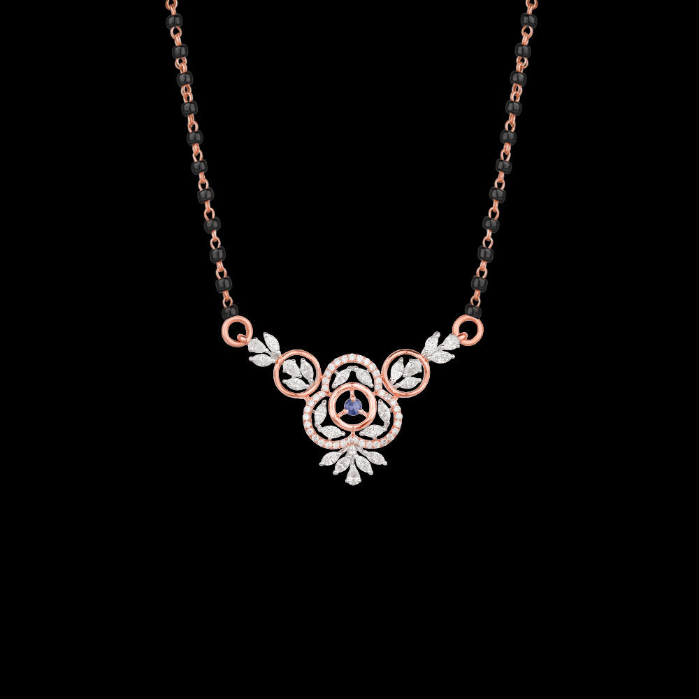 18K Two Tone Gold Diamond Tanmaniya - 0.97ct VVS-EF with Colour Stones