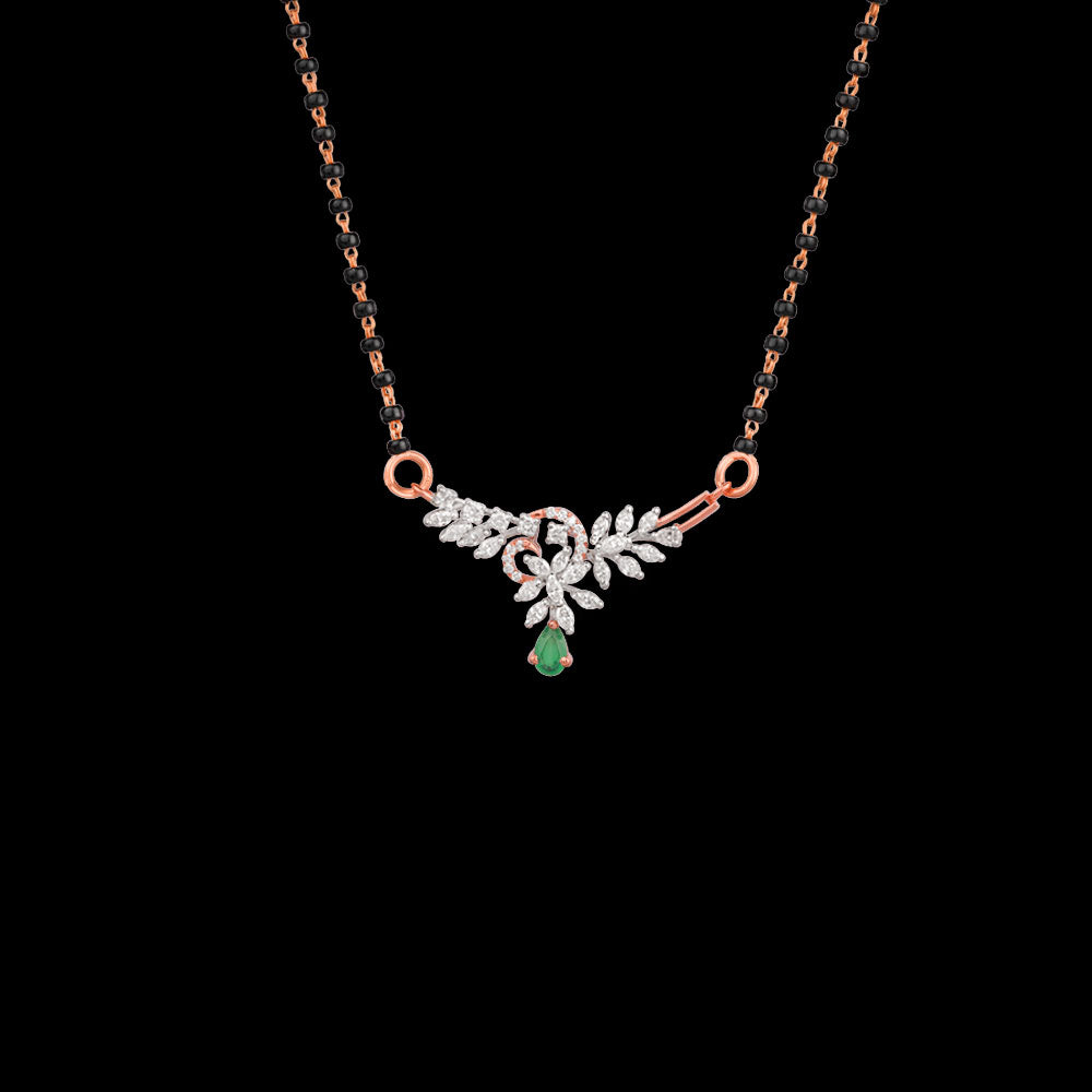18K Two Tone Gold Diamond Tanmaniya - 0.594ct VVS-VS-EF with Colour Stones