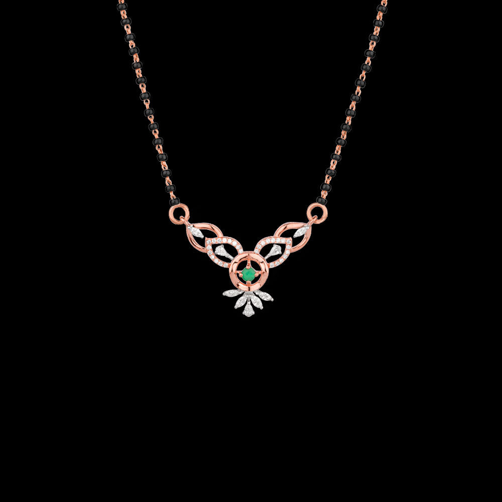 18K Two Tone Gold Diamond Tanmaniya - 0.4ct VVS-VS-EF with Colour Stones
