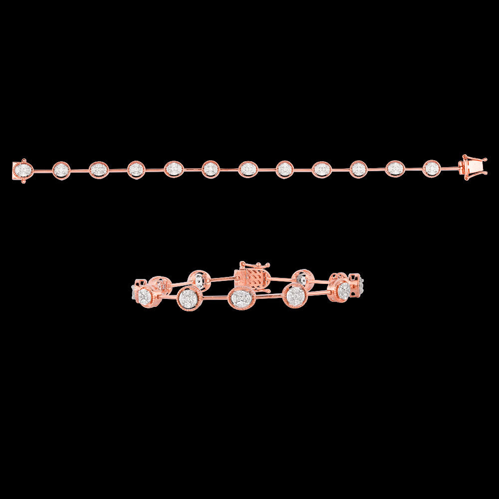 18K Rose Gold Diamond Bracelet - 1.52ct VVS-EF