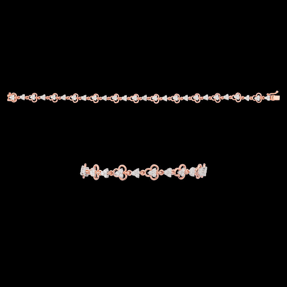 14K Rose Gold Diamond Bracelet - 1.45ct VS-SI-FG