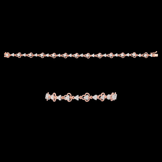 14K Rose Gold Diamond Bracelet - 1.45ct VS-SI-FG