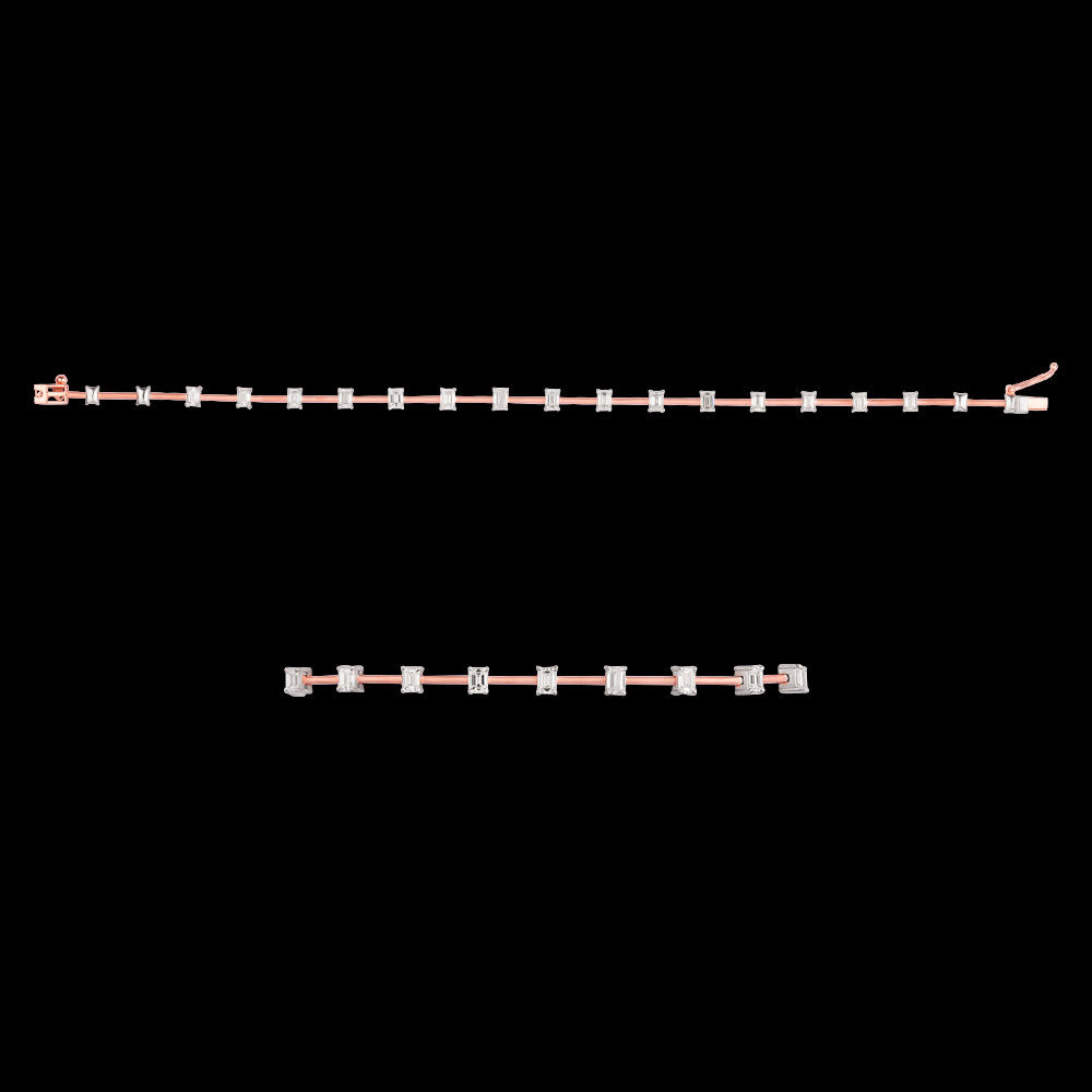 18K Two Tone Gold Diamond Bracelet - 1.693ct VVS-VS-HI
