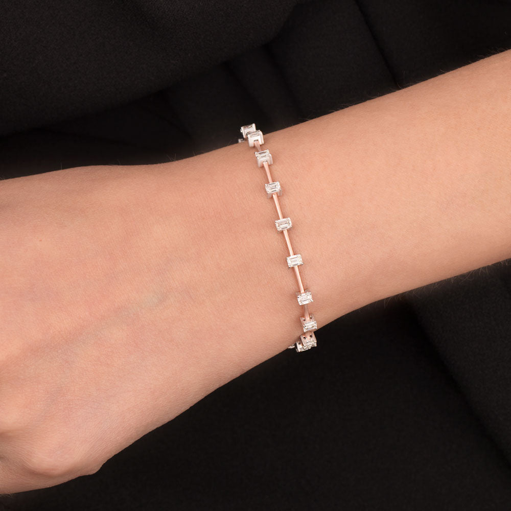 18K Two Tone Gold Diamond Bracelet - 1.693ct VVS-VS-HI