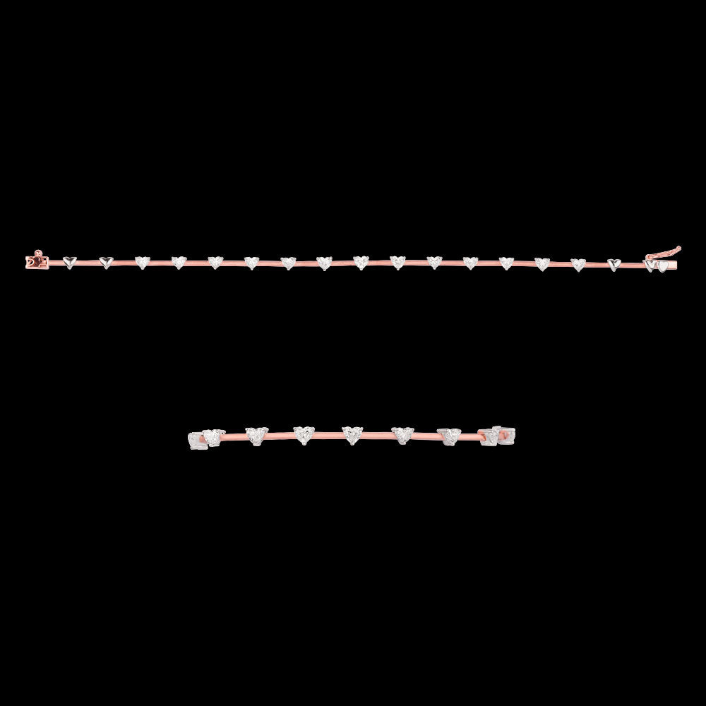 18K Two Tone Gold Diamond Bracelet - 1.943ct VVS-VS-FG