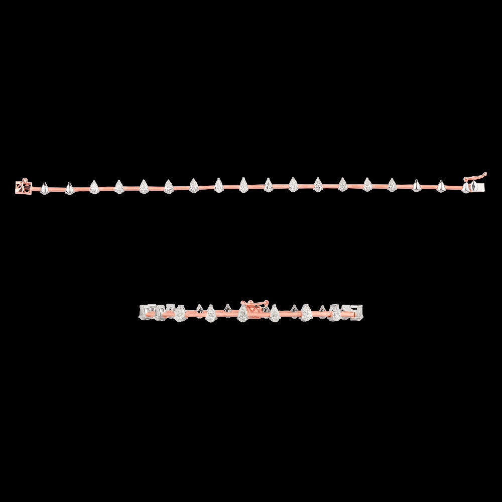 18K Two Tone Gold Diamond Bracelet - 1.963ct VVS-VS-IJ