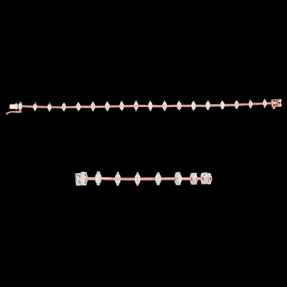 18K Two Tone Gold Diamond Bracelet - 1.87ct VVS-VS-IJ