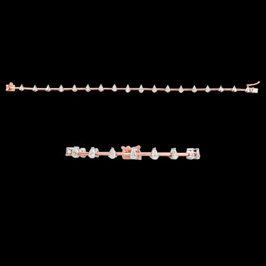 18K Two Tone Gold Diamond Bracelet - 1.91ct VVS-VS-IJ