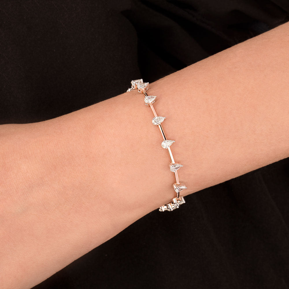 18K Two Tone Gold Diamond Bracelet - 1.91ct VVS-VS-IJ