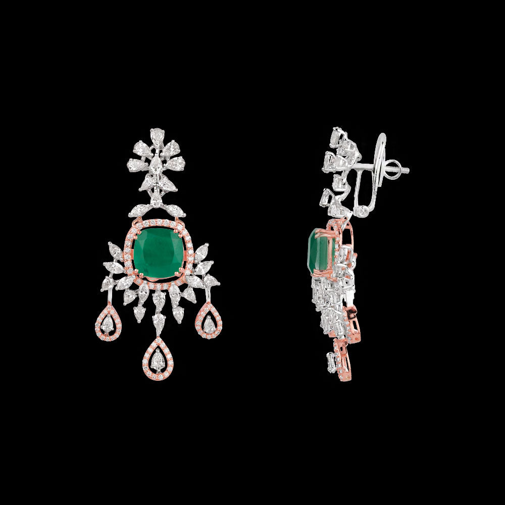 18K Two Tone Gold Diamond Jewellery - 6.918ct VS-SI-HI with Colour Stones