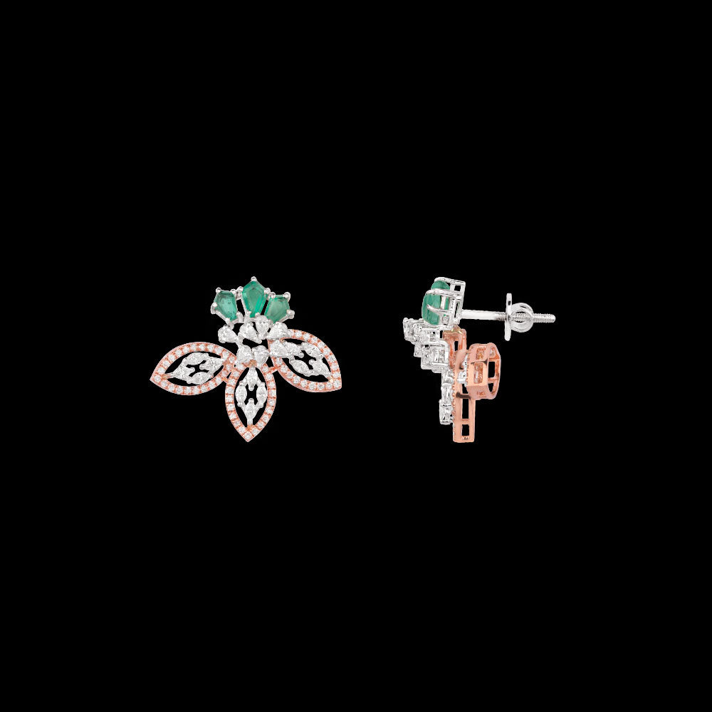 18K Two Tone Gold Diamond Jewellery - 2.37ct VVS-VS-EF with Colour Stones