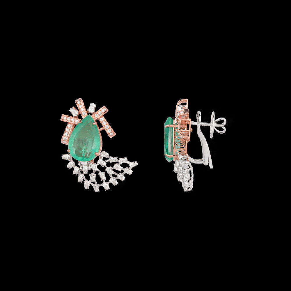 18K Two Tone Gold Diamond Jewellery - 1.86ct VVS-VS-EF with Colour Stones