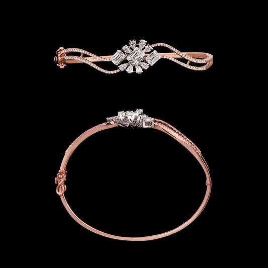 14K Rose Gold Diamond Kada - 1.509ct VS-SI-FG