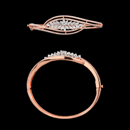 18K Two Tone Gold Diamond Kada - 2.03ct VS-FG