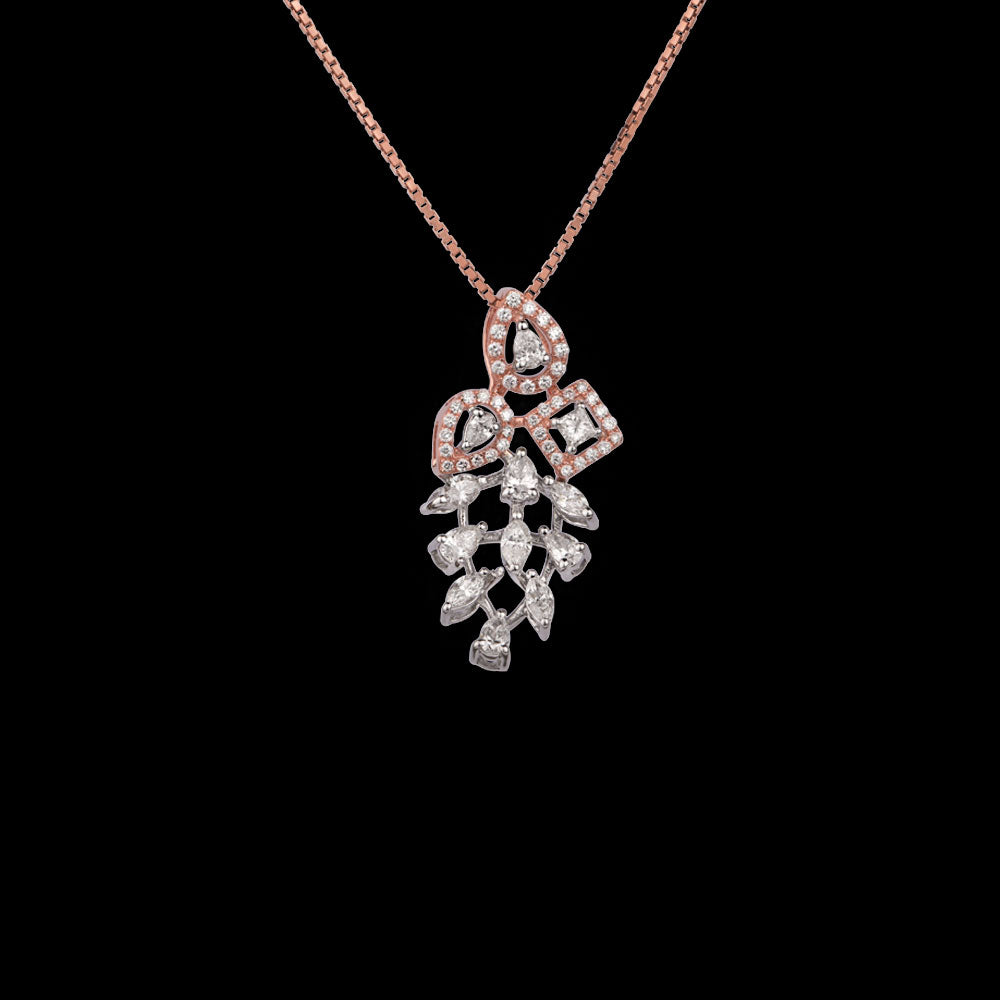 14K Rose Gold Diamond Pendant - 0.89ct VS-SI-FG