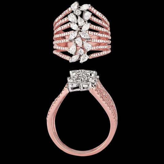 18K Two Tone Gold Diamond Ring - 1.69ct SI-GH
