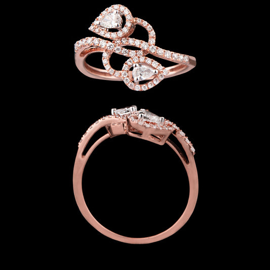 14K Rose Gold Diamond Ring - 0.45ct VS-FG