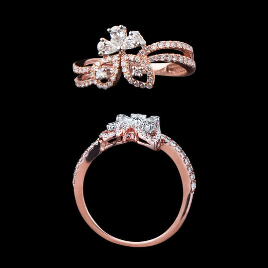 14K Rose Gold Diamond Ring - 0.5ct VS-FG